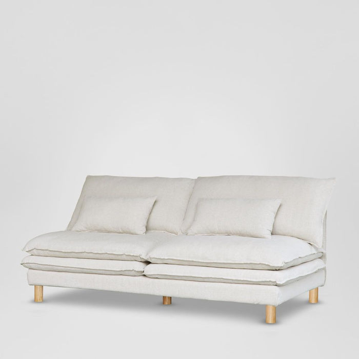Aura No Arms Sofa Base with Cover White - KITMRDFUR0133WH