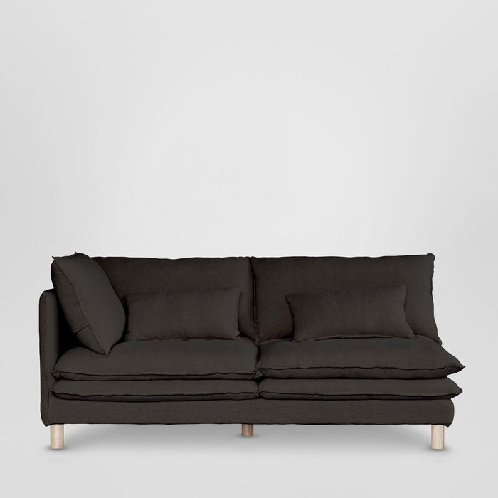 Aura Left Arm Sofa Base with Cover Black - KITMRDFUR0135BK