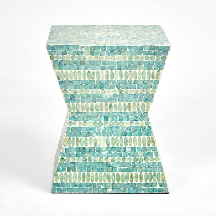 Terry Shell Inlay Coffee & Side Table Blue - FUR0268
