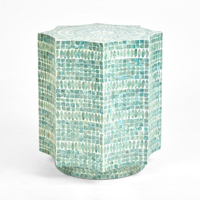 Jovel Shell Inlay Coffee & Side Table Blue - FUR0269