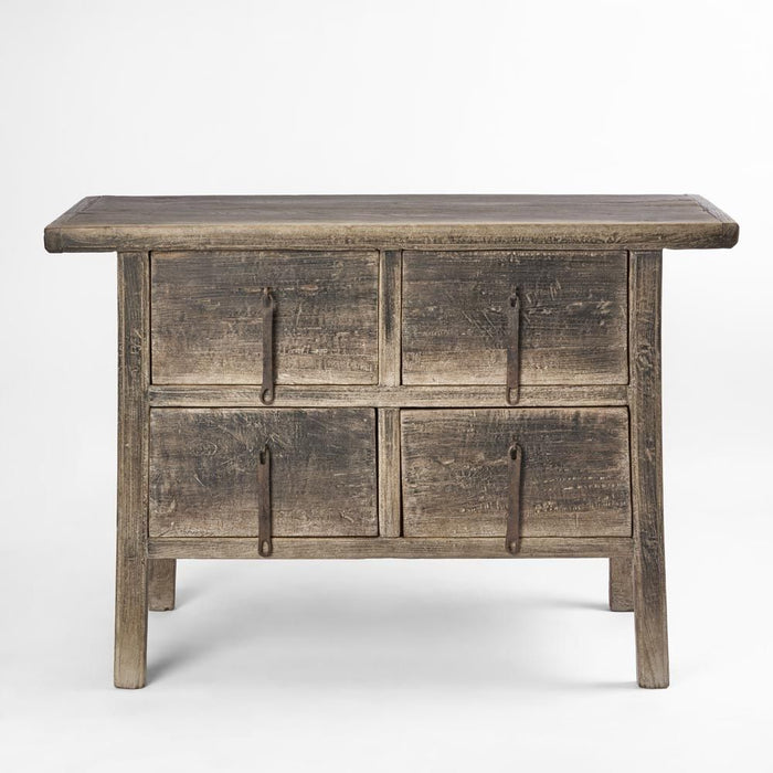 Shanxi Elm Wood 130 Years Old Table With Drawers Natural - FUR2520624