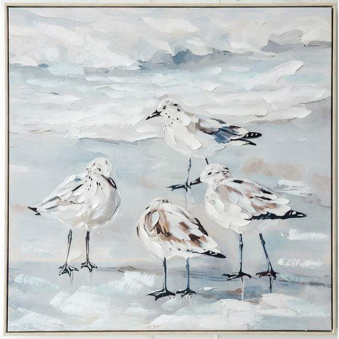 Seagull Flock Wall Art Blue - WWALL087