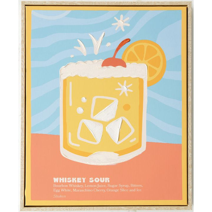 Whisky Sour Wall Art Orange - WALL099