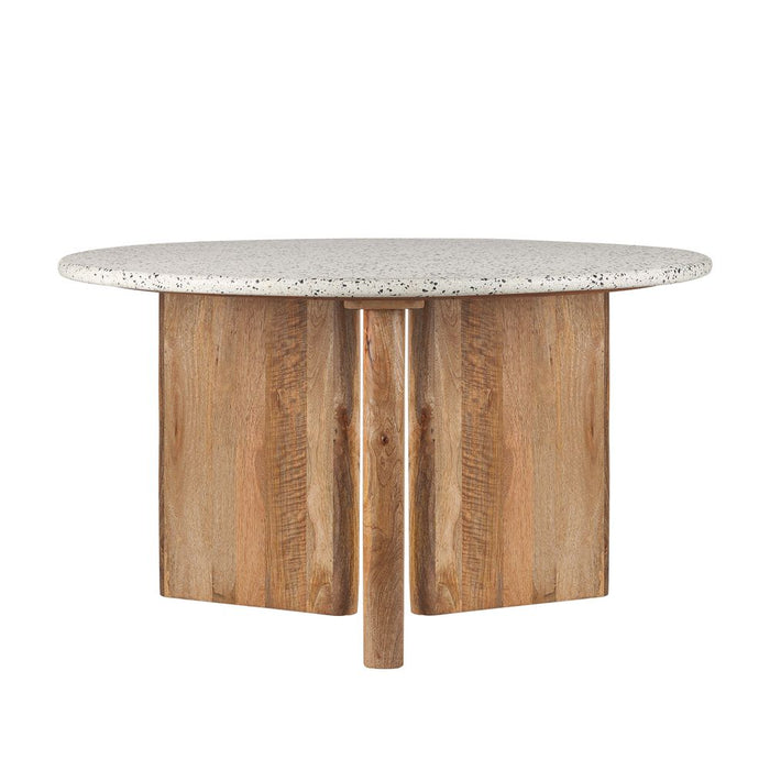 Bonnie Dining Table Natural Base White - MRDFUR0197