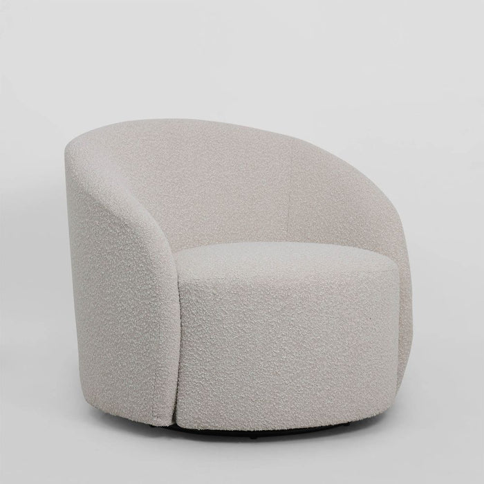 Sierra Swivel Chair Boucle Off White - FUR0133