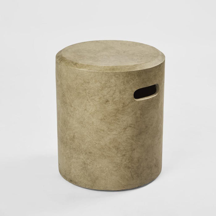 Vargo Cement Drum Stool Coffee & Side Table Grey - FUR725GRY