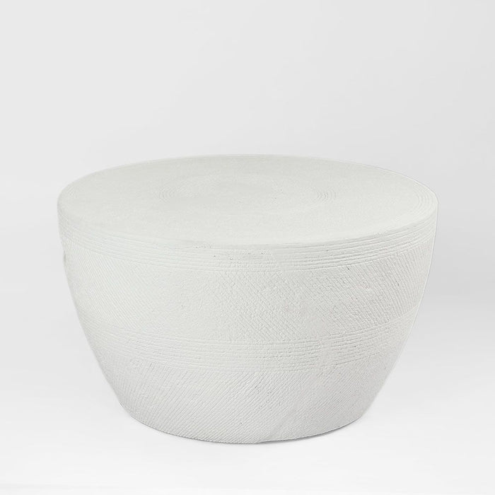 Vetro Ridged Cement Coffee & Side Table Natural - FUR729
