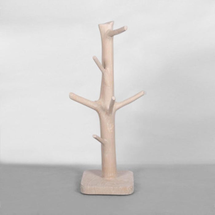Woodend Teak Wood Bag Stand Ivory - FUR24121602