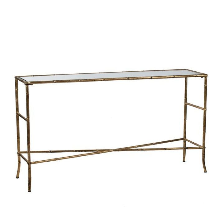 Bamboo Console Table Gold - FURAV44778