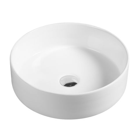 Radius Ceramic Round Above Counter Basin Gloss White - IS4088