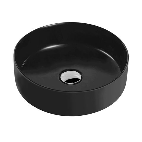 Radius Ceramic Round Above Counter Basin Matte Black - IS4088MB