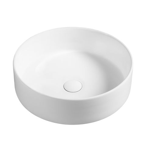 Radius Ceramic Round Above Counter Basin Matte White - IS4088MW