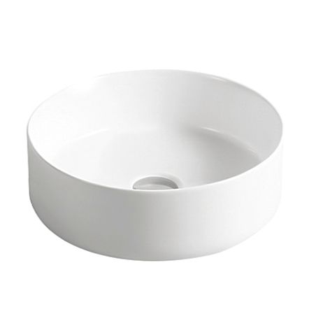 Radius Ceramic Round Above Counter Basin Matte White - IS4089MW