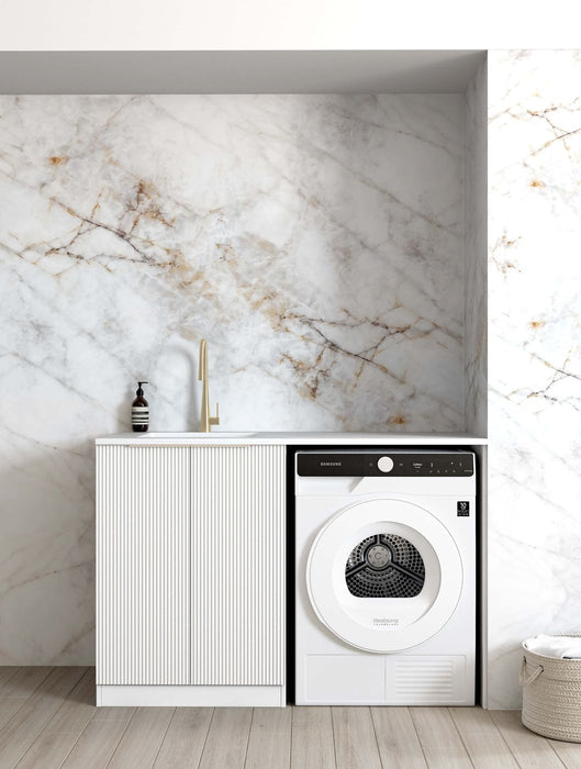 Bondi Laundry Base Cabinet White - LA-1300-BOW-PW