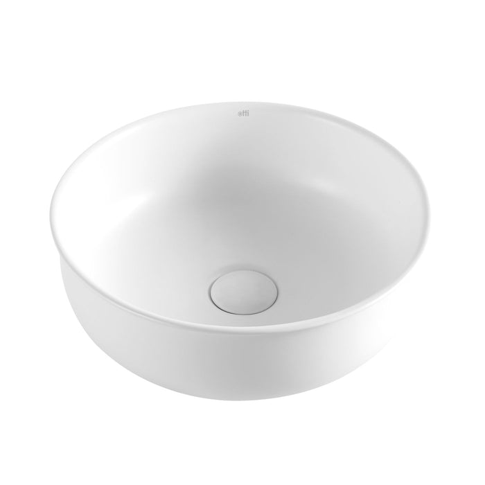 Bronte Ceramic Round Basin Matte White - OT3636MW
