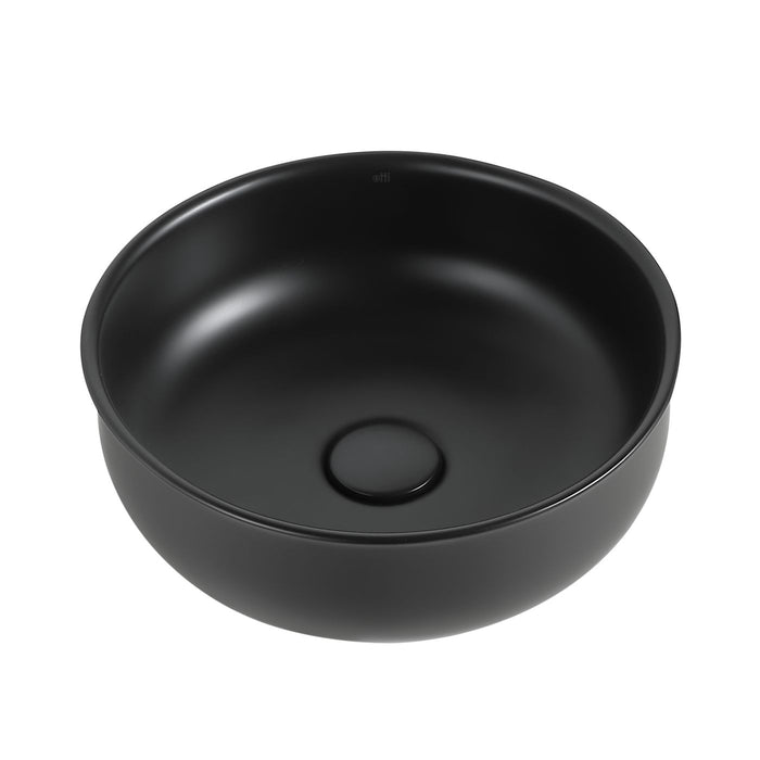 Bronte Ceramic Round Basin Matte Black - OT3636MB