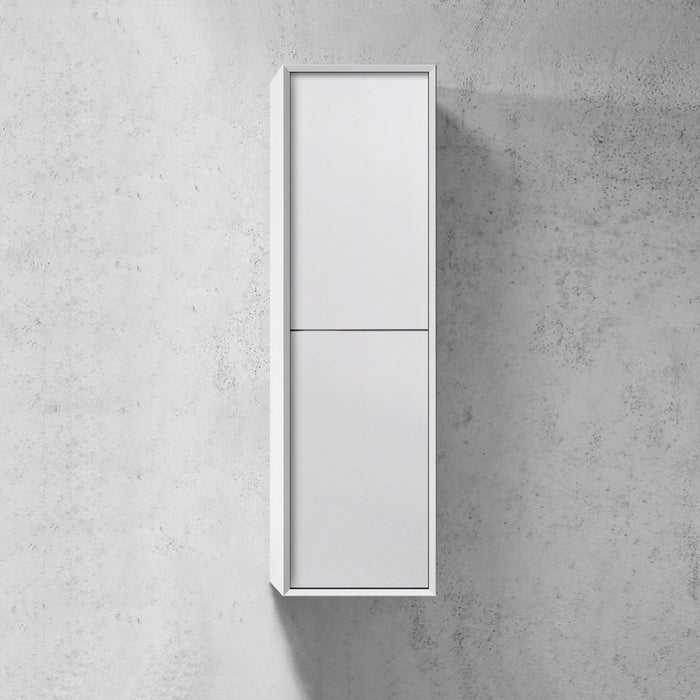 Noosa Tall Boy Wall Hung Matte White - NSTB