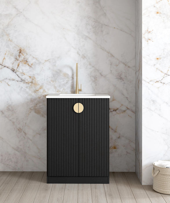 Marlo Plywood Mini Laundry Matt Black - LA-650-MA-PW