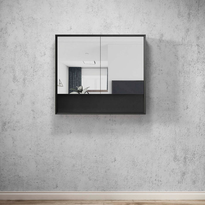 Marlo Plywood Shaving Cabinet Matte Black - MASV900B