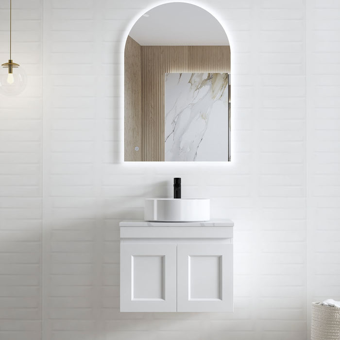 Hampton Wall Hung Vanity Satin White - HPM600W