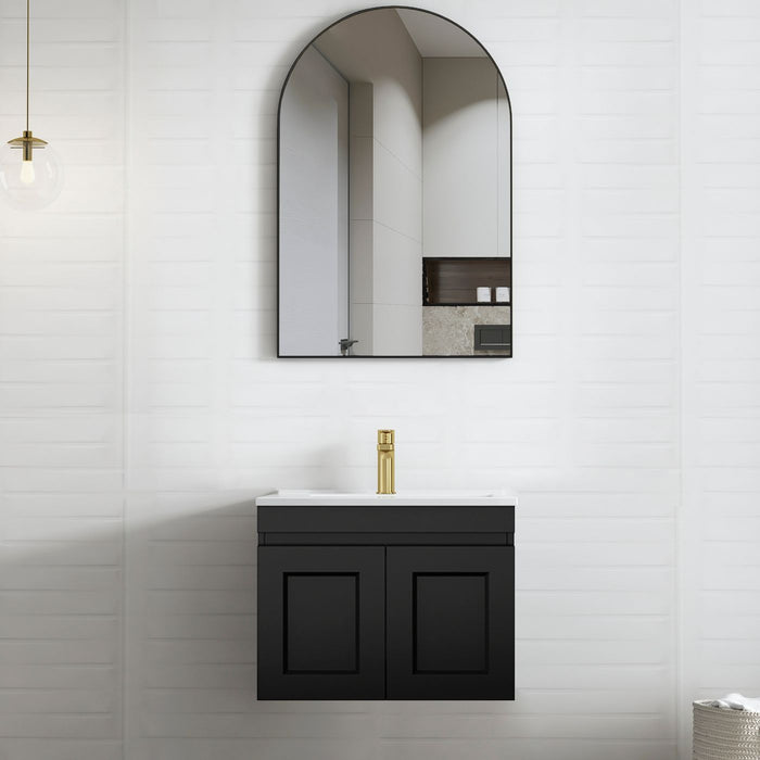 Hampton Wall Hung Vanity Satin Black - HPM600B