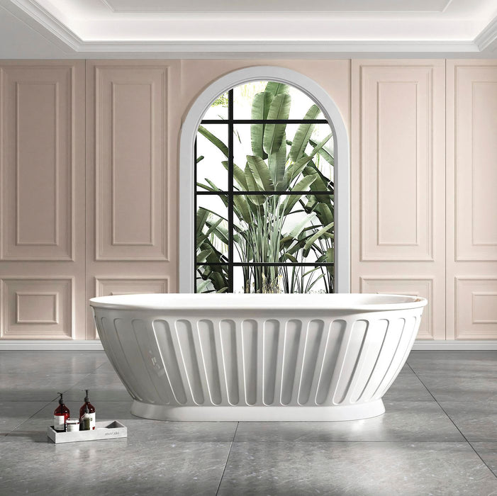Kensington Acrylic Free Standing Bath Gloss White - AKBT-1700