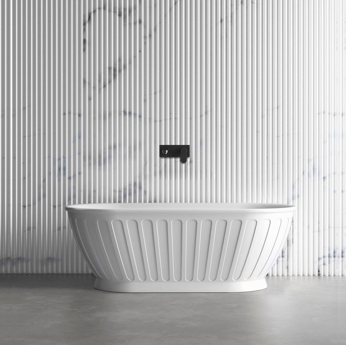 Kensington Acrylic Free Standing Bath Matte White - AKBT-1500-MW