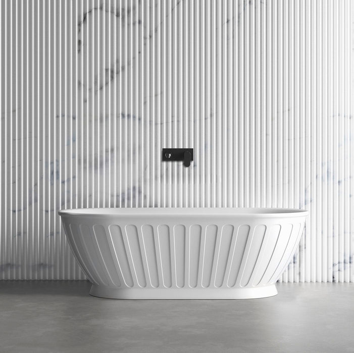 Kensington Acrylic Free Standing Bath Matte White - AKBT-1700-MW