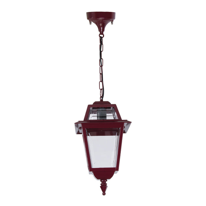 Buy Outdoor Pendant Lights Australia Avignon Outdoor Pendant Light H670mm Burgundy Aluminium - 15190