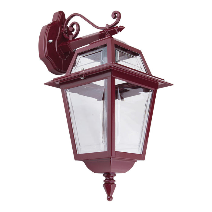 Buy Outdoor Wall Lanterns Australia Avignon Outdoor Wall Lantern Down Bracket H510mm Burgundy Aluminium - 15202