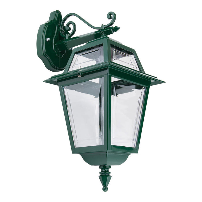 Buy Outdoor Wall Lanterns Australia Avignon Outdoor Wall Lantern Down Bracket H510mm Green Aluminium - 15203