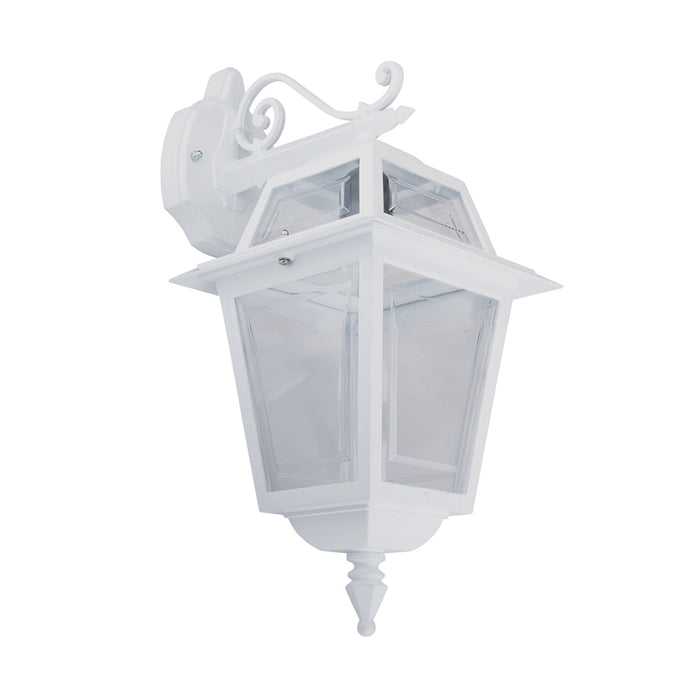 Buy Outdoor Wall Lanterns Australia Avignon Outdoor Wall Lantern Down Bracket H510mm White Aluminium - 15205