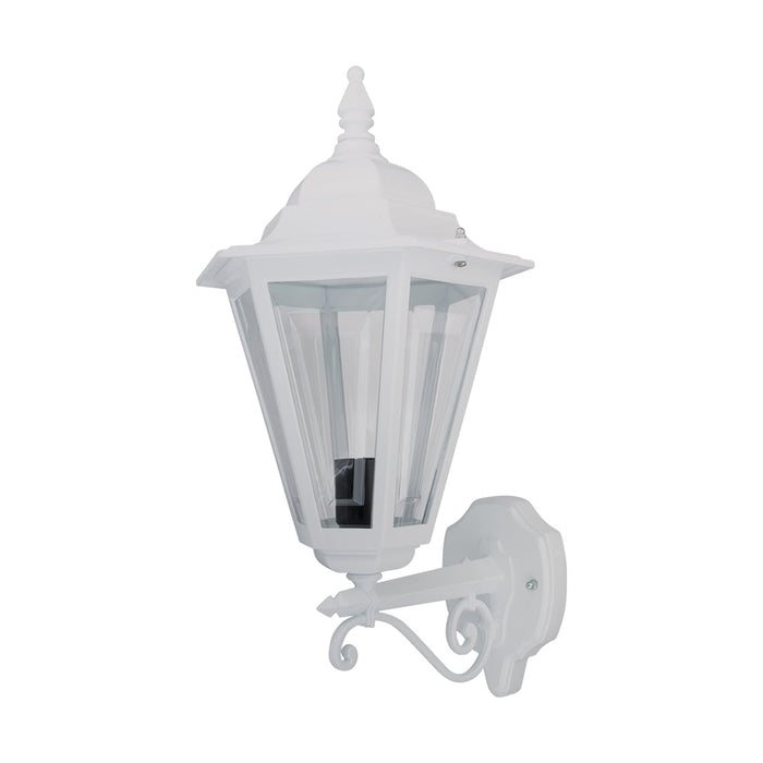 Buy Outdoor Wall Lanterns Australia Turin Outdoor Wall Lantern Up Bracket H520mm White Aluminium - 15421
