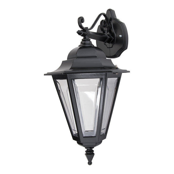 Buy Outdoor Wall Lanterns Australia Turin Outdoor Wall Lantern Down Bracket H520mm Black Aluminium - 15423