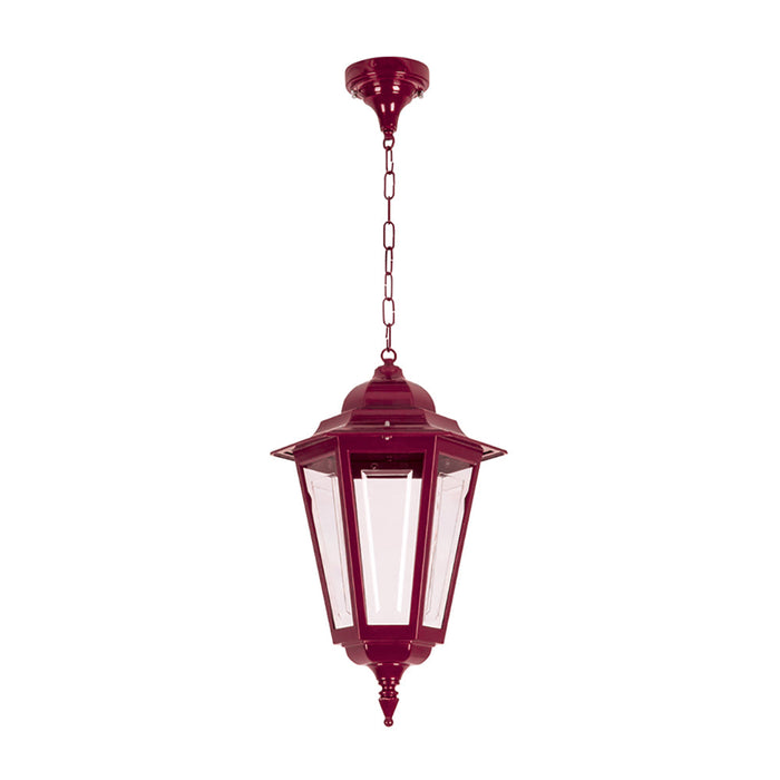 Buy Outdoor Pendant Lights Australia Turin Outdoor Pendant Light H800mm Burgundy Aluminium - 15502