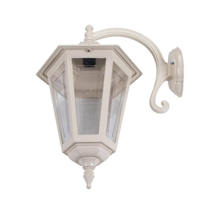 Buy Outdoor Wall Lanterns Australia Turin Outdoor Wall Lantern Curved Down Bracket Beige Aluminium - 16138