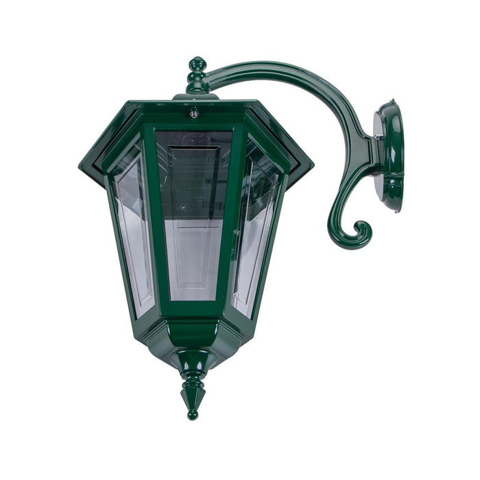 Buy Outdoor Wall Lanterns Australia Turin Outdoor Wall Lantern Curved Down Bracket Green Aluminium - 16141