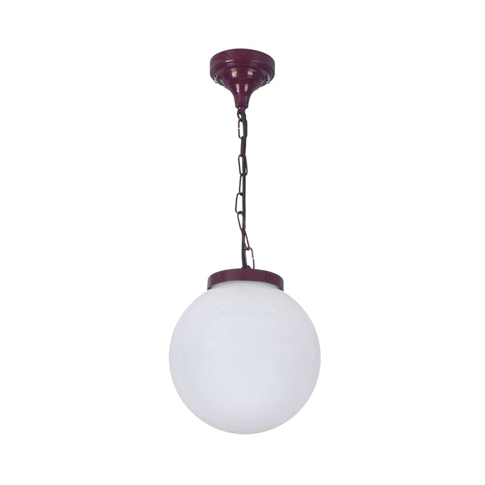 Buy Outdoor Pendant Lights Australia Siena Outdoor Pendant Light W250mm Burgundy Aluminium - 15556