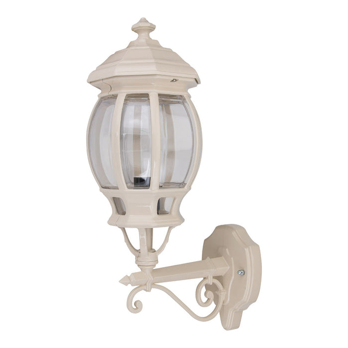 Buy Outdoor Wall Lanterns Australia Vienna Outdoor Wall Lantern Up Bracket H510mm Beige Aluminium - 15884