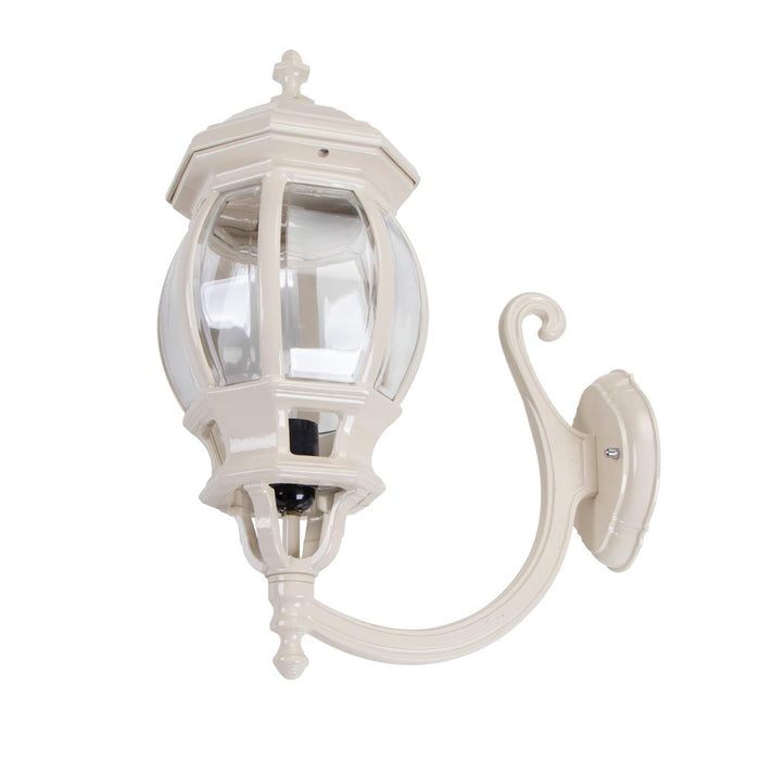 Buy Outdoor Wall Lanterns Australia Vienna Outdoor Wall Lantern Up Bracket H625mm Beige Aluminium - 16123