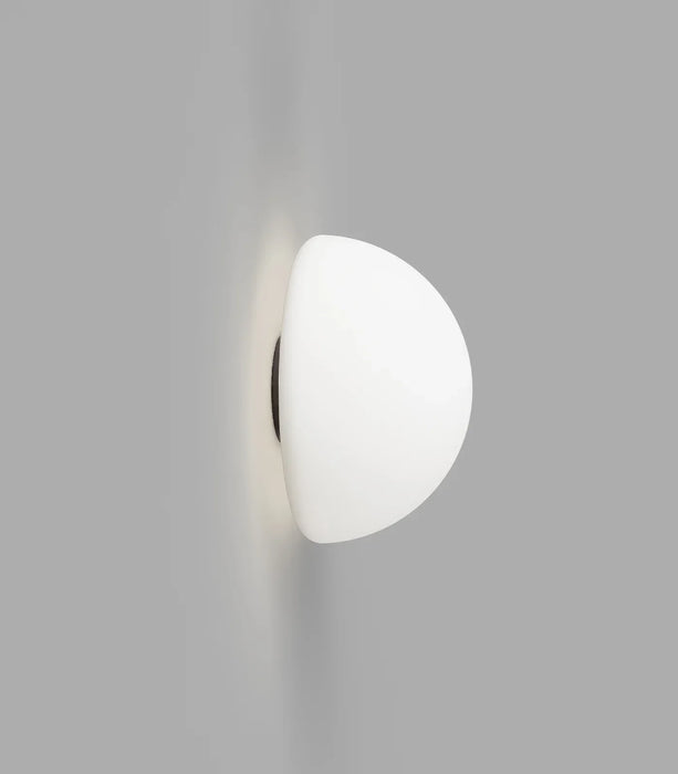 Orb 140mm Dome Mirror Aluminium Wall Light Dark Bronze & White - LR.i01.54M.DB + LR.A03.DM.WH