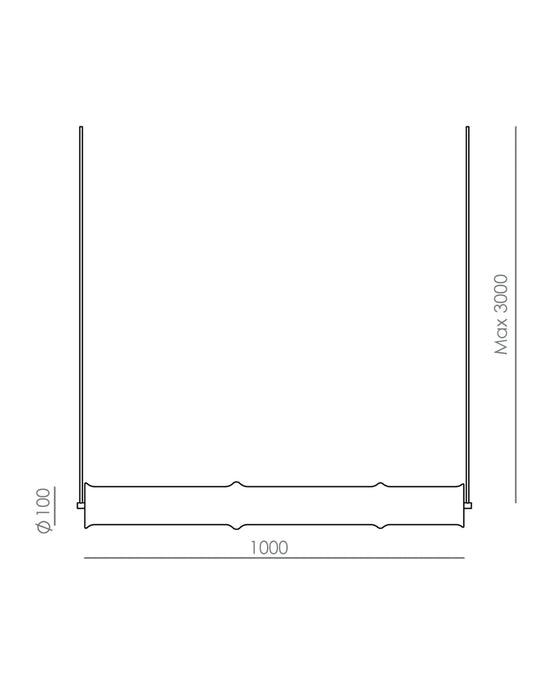 Canna LED Pendant Light 30W 2700k Matte Black - ARO.C1319/S/NEG