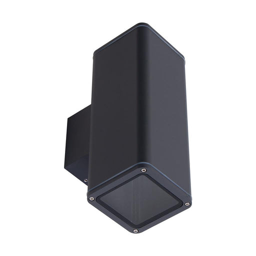 Buy Up / Down Wall Lights Australia Piper Square Up & Down Wall 2 Lights Black Aluminium - 49230