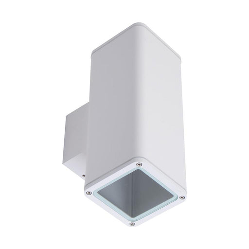 Buy Up / Down Wall Lights Australia Piper Square Up & Down Wall 2 Lights White Aluminium - 49238