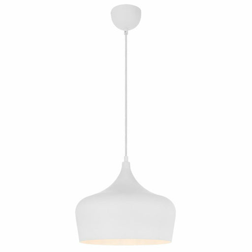 Buy Pendant Lights Australia Polk-30 1 Light Pendant White Brushed, White POLK PE30-WHB