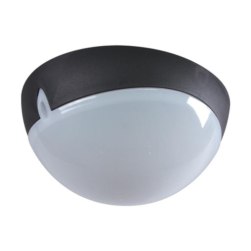 Buy Outdoor Close To Ceiling Lights Australia Polydome Outdoor Close To Ceiling Light W250mm Black Polycarbonate - 18645