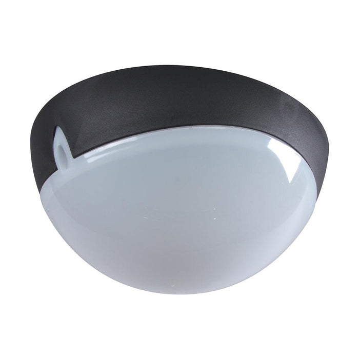 Buy Outdoor Close To Ceiling Lights Australia Polydome Outdoor Close To Ceiling Light W250mm Black Polycarbonate - 18645