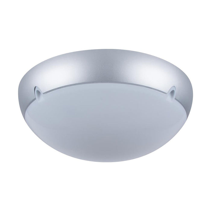 Buy Outdoor Close To Ceiling Lights Australia Polydome Outdoor Close To Ceiling 2 Lights W425mm Silver Polycarbonate - 18653