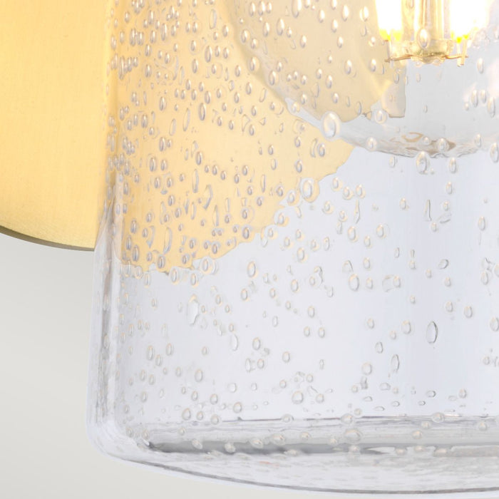 Braelyn Vanity Light Brushed Brass & Clear - QN-BRAELYN1-BB