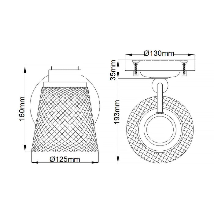 Hudson Vanity Light Polished Chrome or Clear - QN-HUDSON1-BATH